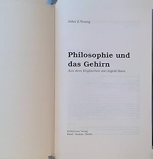 Imagen del vendedor de Philosophie und das Gehirn. a la venta por books4less (Versandantiquariat Petra Gros GmbH & Co. KG)