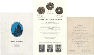 1963 - An invitation, souvenir brochure, and broadside program for President Kenndy's "Texas Welc...
