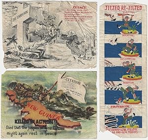 1942-1945 - Three Japanese propaganda leaflets intended to degrade the morale of American soldier...