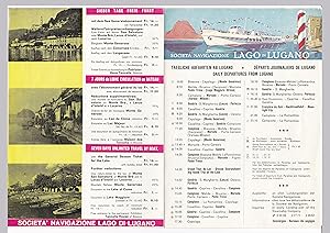 Prospekt Societa Navigazione Lago di Lugano wohl 1964 Seefahrten Rundfahrt Bilder