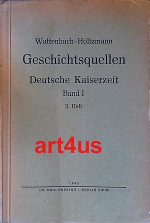 Bild des Verkufers fr Deutschlands Geschichtsquellen im Mittelalter : Deutsche Kaiserzeit : Band I 3. Heft zum Verkauf von art4us - Antiquariat