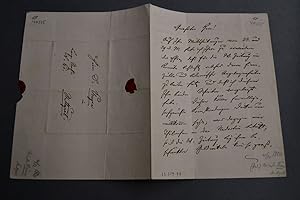 Bild des Verkufers fr Handschriftlicher Brief von Friedrich Rmer (1794 -1864) an Dr. Unger, Lange Str. 61, Stuttgart vom 30. Dezember 1850. zum Verkauf von Gppinger Antiquariat