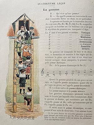 Alphabet de la Musique. Traité théorique en 25 leçons. Illustré de 30 dessins coloriés.