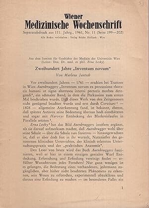 Seller image for Wiener Medizinische Wochenschrift - Separatabdruck aus 111. Jahrg., N 11 - Zweihundert Jahre "Inventum novum" for sale by PRISCA
