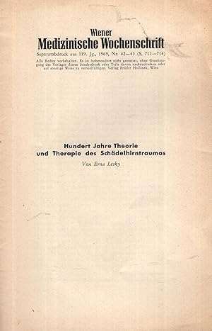 Seller image for Wiener Medizinische Wochenschrift - Separatabdruck aus 119, Jg. - N 42/43 - Hundert Jahre Theorie und Therapie des Schdelhirntraumas for sale by PRISCA