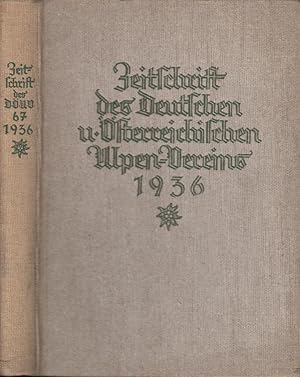 Imagen del vendedor de Zeitschrift des Deutschen und sterreichischen Alpenvereins [Alpen-Vereins] [Alpenvereines] [Alpen-Vereines] (Jahrbuch) / Geleitet von Hanns Barth. Band 67. 1936. a la venta por PRISCA