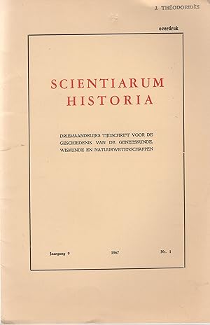 Bild des Verkufers fr Scientiarum Historia - Driemaandelijks tijdschrift voor de Geschiedenis van de Geneeskunde, Wiskunde en Natuurwetenschappen. Jaargang 9 - N 1 - Overdruck : Gedachten over Gisting en Cholera in een brief van Gerrit Jan Mulder uit 1867. zum Verkauf von PRISCA