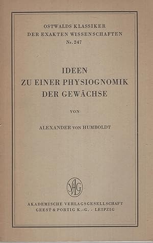 Seller image for Ideen zu einer Physiognomik der Gewchse for sale by PRISCA