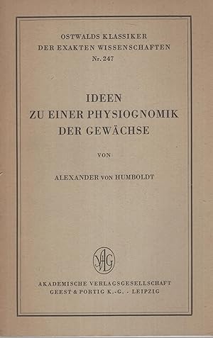 Immagine del venditore per Ideen zu einer Physiognomik der Gewchse venduto da PRISCA