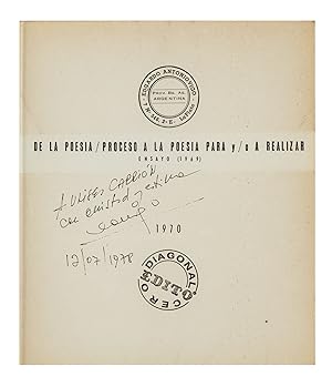 De la Poesia/Proceso a la Poesia para y/o a Realizar, Ensayo (1969)