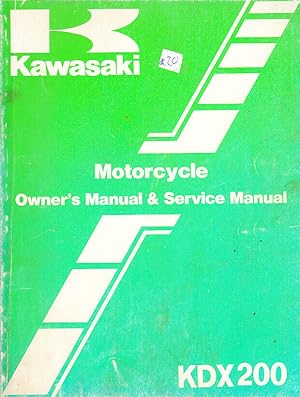 GENUINE KAWASAKI KDX200 C1 WORKSHOP SERVICE MANUAL 1985