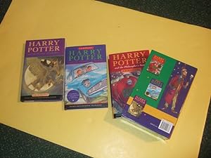 Immagine del venditore per THREE BOOKS: Harry Potter: Harry Potter and the Philosopher's Stone ---with -and the Chamber of Secrets ---with -and the Prisoner of Azkaban ---Volumes 1, 2, 3 in a Slipcase ( Box / Boxed / Slipcased Set ) ( Aka Sorcerer's Stone ) venduto da Leonard Shoup