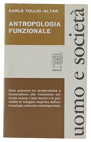 Seller image for ANTROPOLOGIA FUNZIONALE.: for sale by Bergoglio Libri d'Epoca