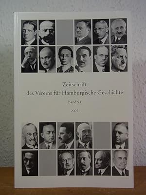 Bild des Verkufers fr Zeitschrift des Vereins fr Hamburgische Geschichte. Band 93 zum Verkauf von Antiquariat Weber