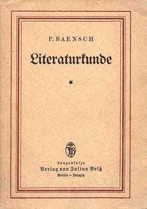 Imagen del vendedor de Literaturkunde: Fr Mittelschule und andere Schulanstalten sowie fr den Selbstunterricht. a la venta por Buch von den Driesch