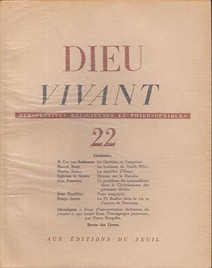 Imagen del vendedor de DIEU VIVANT 22 a la venta por PRISCA