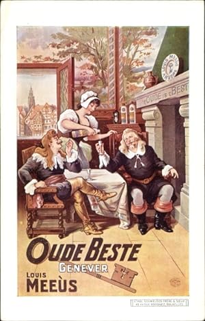 Ansichtskarte / Postkarte Reklame, Oude Beste Genever, Louis Meeus