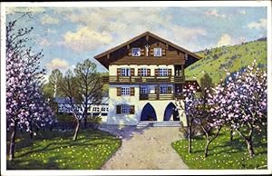 Ganzsache Ansichtskarte / Postkarte Oberammergau, Passionsspiele 1930, Haus Alois Lang, PP 120 C 106