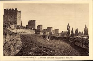 Bild des Verkufers fr Ansichtskarte / Postkarte Konstantinopel Istanbul Trkei, Die Groe Landmauer von Byzanz zum Verkauf von akpool GmbH