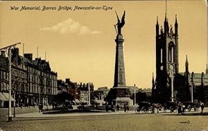 Ansichtskarte / Postkarte Newcastle upon Tyne Northumberland England, Kriegsdenkmal, Barras Bridge