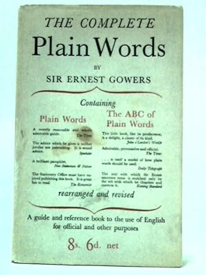 Seller image for The Complete Plain Words for sale by World of Rare Books