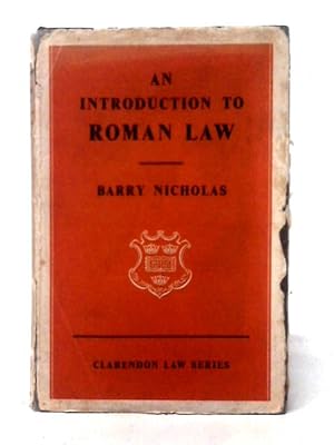 Bild des Verkufers fr An Introduction to Roman Law zum Verkauf von World of Rare Books