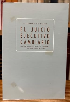 Bild des Verkufers fr EL JUICIO EJECUTIVO CAMBIARIO. Edicin adaptada a la Ley Cambiaria y del Cheque de 16-7-85 zum Verkauf von Fbula Libros (Librera Jimnez-Bravo)
