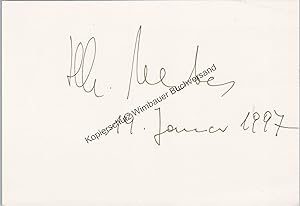 Bild des Verkufers fr Original Autogramm Heinz Klaus Mertes /// Autograph signiert signed signee zum Verkauf von Antiquariat im Kaiserviertel | Wimbauer Buchversand
