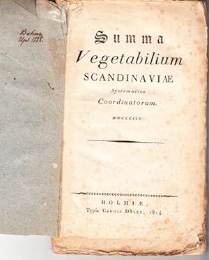 Bild des Verkufers fr Summa vegetabilium Scandinaviae Systematice Coordinatorum. MDCCCXIV. zum Verkauf von Centralantikvariatet
