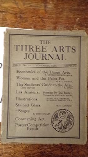 The Three Arts Journal Volume I No.II, November 1913