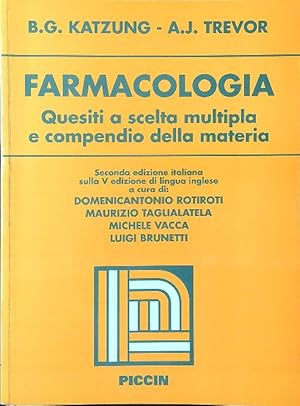 Image du vendeur pour Farmacologia. Quesiti a scelta multipla e compendio della materia mis en vente par Librodifaccia