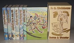 Bild des Verkufers fr Jeeves and Wooster. Six Volumes. Ring For Jeeves, The Mating Season, Joy in the Morning, The Code of the Woosters, Right Ho Jeeves, Thank You Jeeves. zum Verkauf von PROCTOR / THE ANTIQUE MAP & BOOKSHOP