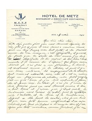 Tendre lettre damour de la Môme Piaf à son amant Yves Montand pendant sa tournée dans lEst de l...