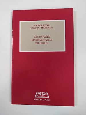 Imagen del vendedor de Las uniones matrimoniales de hecho. a la venta por Traper�aDeKlaus