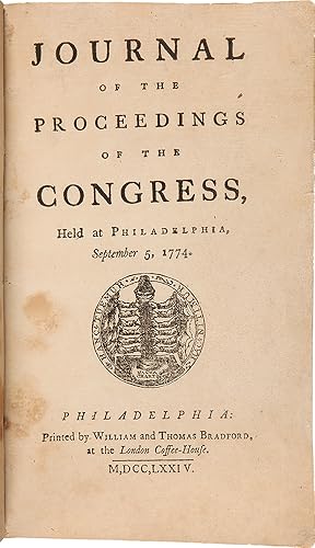 Journal of the Proceedings of the Congress, held at Philadelphia, September 5, 1774