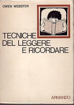 Seller image for TECNICHE DEL LEGGERE E RICORDARE COLLANA I PROBLEMI DELLA DIDATTICA - 33 - for sale by Libreria Rita Vittadello