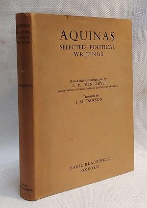 Image du vendeur pour Aquinas Selected Political Writings mis en vente par Book House in Dinkytown, IOBA