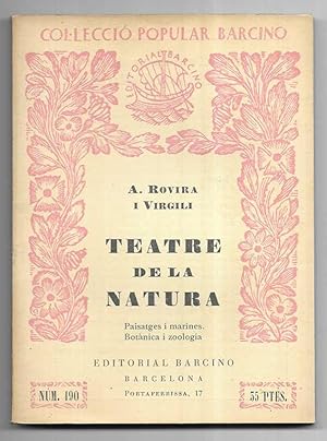 Teatre de la Natura Col·lecció Popular Barcino Nº 190 1961