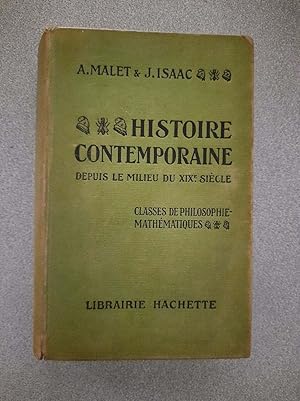 Imagen del vendedor de Histoire contemporaine depuis le milieu du XiX.e siecle a la venta por Dmons et Merveilles