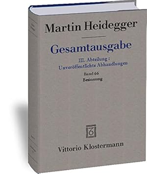 Seller image for Gesamtausgabe III. Abteilung Unverffentliche Abhandlungen Band 66: Besinnung for sale by PlanetderBuecher