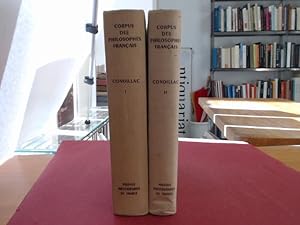 Bild des Verkufers fr Oeuvres philosophiques de Condillac (incomplete in 2 of 3 volumes. Here at hand: volumes I. and II.). Texte tabli et prsent par Georges le Roy. Volume 33 out of the series "Corpus gnral des philosophes Francais. Auteurs modernes." zum Verkauf von Wissenschaftliches Antiquariat Zorn