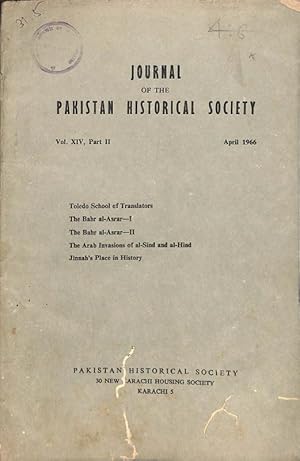 Seller image for Journal of the Pakistan Historical Society Vol. XIV, Part II for sale by Majestic Books