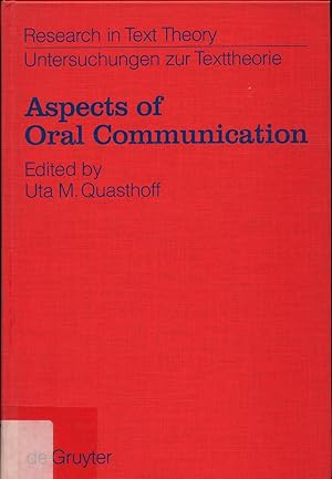 Seller image for Aspects of Oral Communication for sale by avelibro OHG