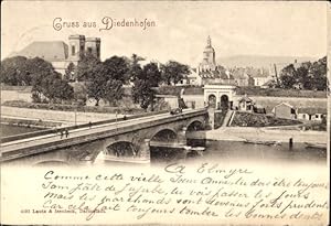 Ansichtskarte / Postkarte Thionville Diedenhofen Lothringen Moselle, Teilansicht, Brücke