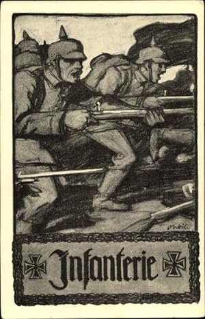Künstler Ansichtskarte / Postkarte Weil, Otto, Infanterie