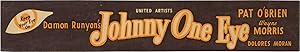 Johnny One-Eye (Original mini-banner poster for the 1950 film noir)