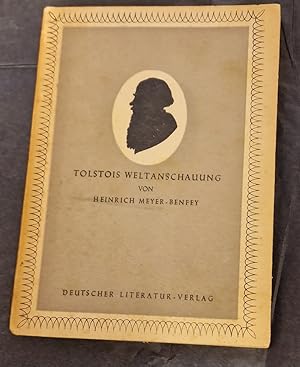 Bild des Verkufers fr Tolstois Weltanschauung zum Verkauf von Antiquariat am Mnster G. u. O. Lowig