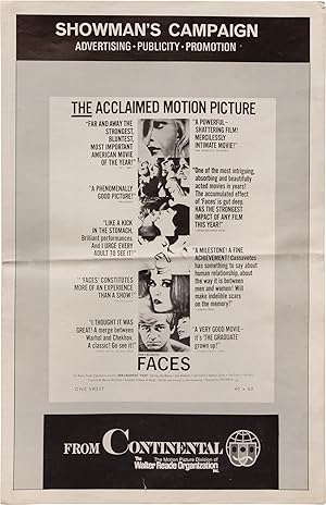 Faces (Original pressbook for the 1968 film)