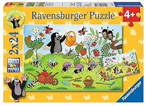Ravensburger 08861 - Der Maulwurf im Garten, 2 x 24 Teile Puzzle