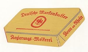Bild des Verkufers fr Deutsche Markenbutter. Regierungs-Molkerei Bonn am Rhein. zum Verkauf von Antiquariat A. Suelzen